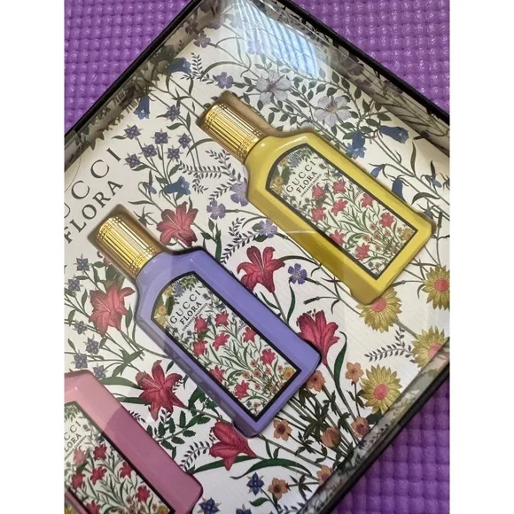 GUCCI Flora 3 Piece Set with Gardenia, Magnolia & Orchid - .16 oz ea. NIB - Picture 12 of 15